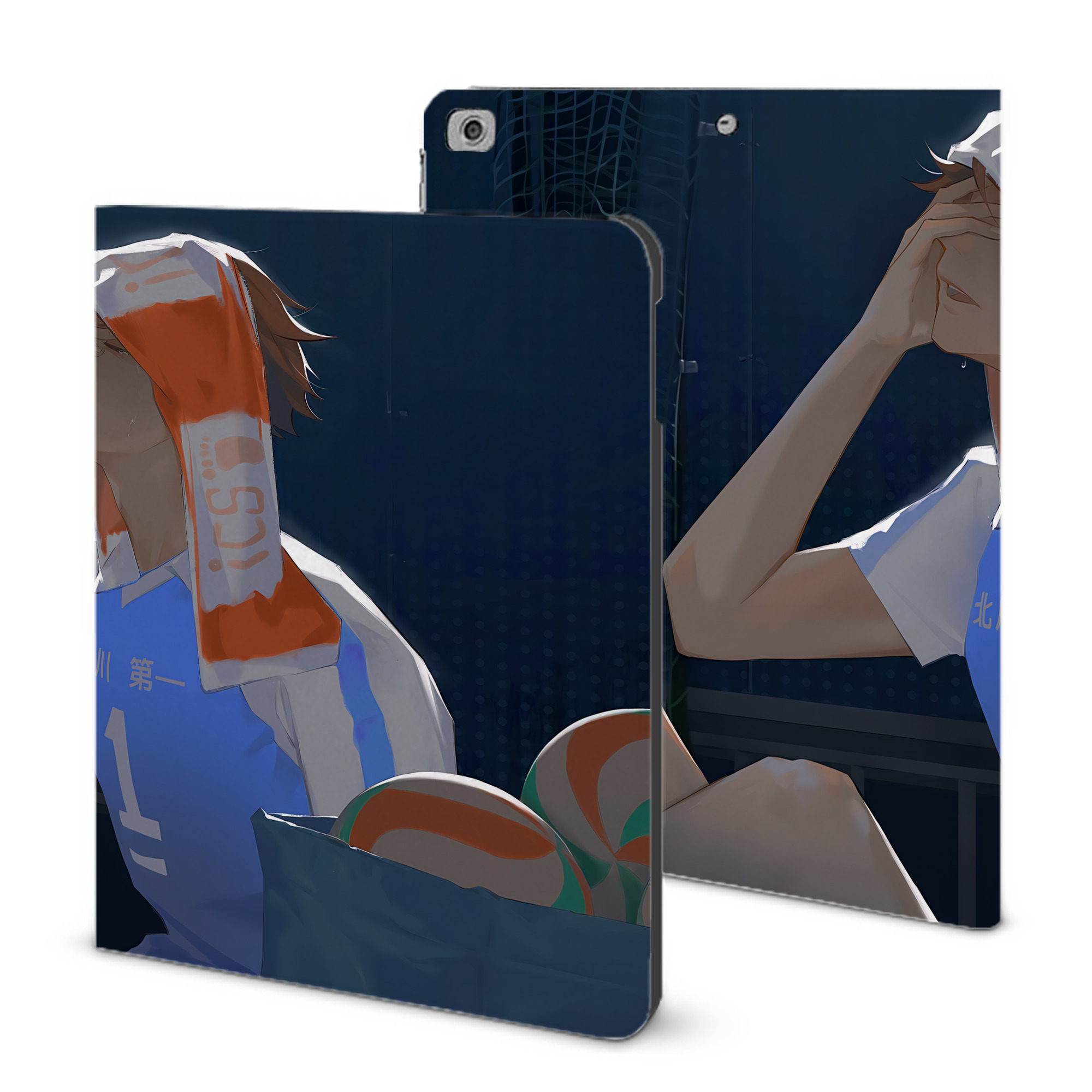 （画像用） ハイキュー!! Haikyu!! IPad ケース ブック型 PUレザー TPU 耐衝撃 軽量 薄型 ペン収納なし 全面保護 IPad 各モデル対応